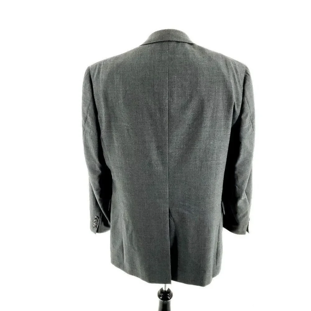 Hart Schaffner Marx Worsted Wool Polyester 2 Button Blazer 42L‎ Gray